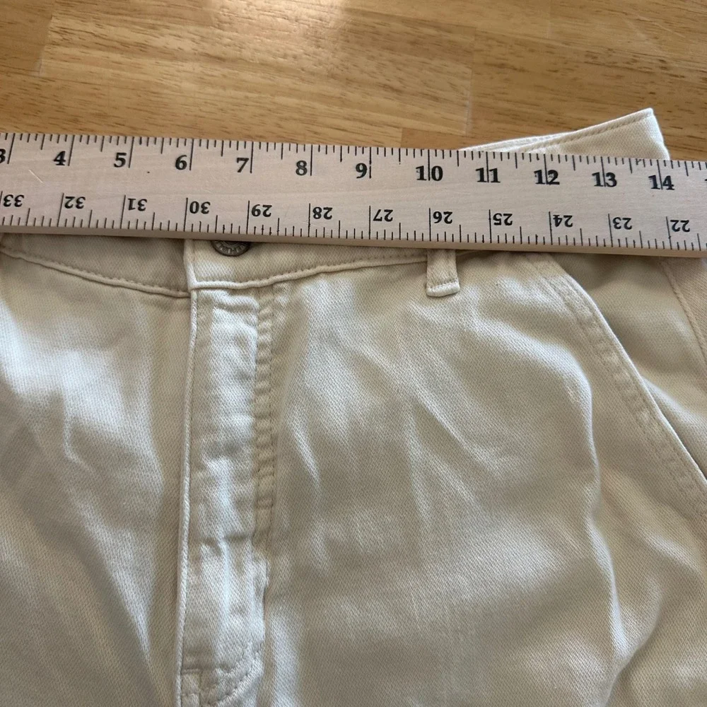Banana‎ Republic Ultra High Rise Wide Leg Trouser Pants Ecru Size 29 Womens
